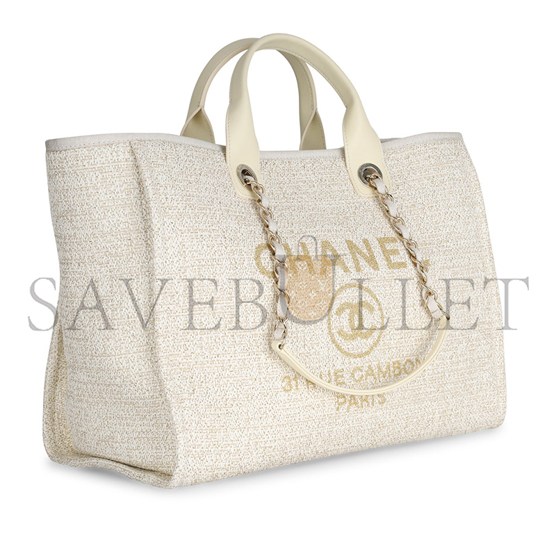 CHANEL DEAUVILLE MEDIUM CANVAS LAMB A67001 (39*30*22cm)